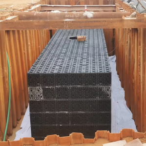Réservoir de drainage modulaire multicouche résistant à la corrosion pour la collecte des eaux de pluie sous les habitations, les jardins, les terrains de jeux et les autoroutes - Product Image 5