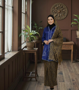 Kilang OEM, production sur mesure de kebaya songket décontractée et respirante pour femmes avec pukal - Marque privée exclusive - Product Image 3