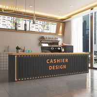 Aménagement intérieur de café minimaliste, mobilier de boulangerie, comptoir de bar en marbre personnalisé, mobilier de présentation pour café