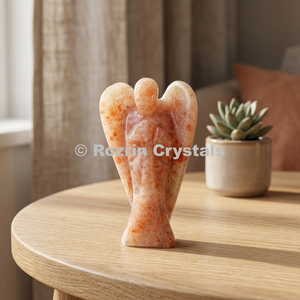 Healing <b>Angels</b> Agate Gemstone <b>Angel</b> Carved Engraved Home Decoration 2 Inches - Product Image 2