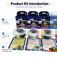 Kit de pâte à modeler qui brille dans le noir, pâte à modeler ultra légère, kit de créativité pour enfants, cadeau et souvenir de fête