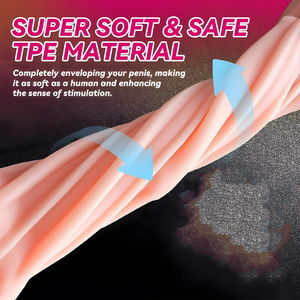 Masturbatore Maschile a Forma di Coppa, Giocattolo Sessuale Silenzioso per Uomini, Vagina Realistica Tascabile Testurizzata <span class=keywords><strong>con</strong></span> Profondità, Morbida e per Sesso Manuale - Product Image 4