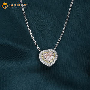 Collar con Colgante de Diamante Cultivado en Laboratorio Goldleaf Classic, Corte Corazón, Oro de 14k, Certificado IGI, Regalo para Compromiso, Boda, Aniversario, Fiesta - Product Image 2