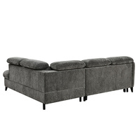 Canapé d'angle convertible en forme de L, style européen, deux places, avec rangement, pliable, moderne, pour salon, chambre, respectueux de l'environnement