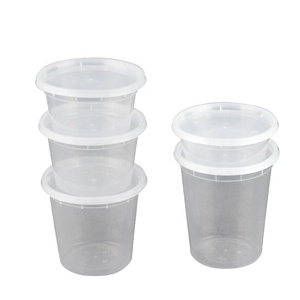 Vaso <span class=keywords><strong>de</strong></span> Plástico Transparente Ecológico <span class=keywords><strong>con</strong></span> Tapa Antiderrames para Salsas, Material PP, Estilo <span class=keywords><strong>de</strong></span> Pared Simple - Product Image 1