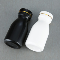Petite bouteille cylindrique en PEHD pour médicaments et boissons, emballage liquide ou pour comprimés, impression sérigraphique, logo personnalisé, bouchon à vis, vide