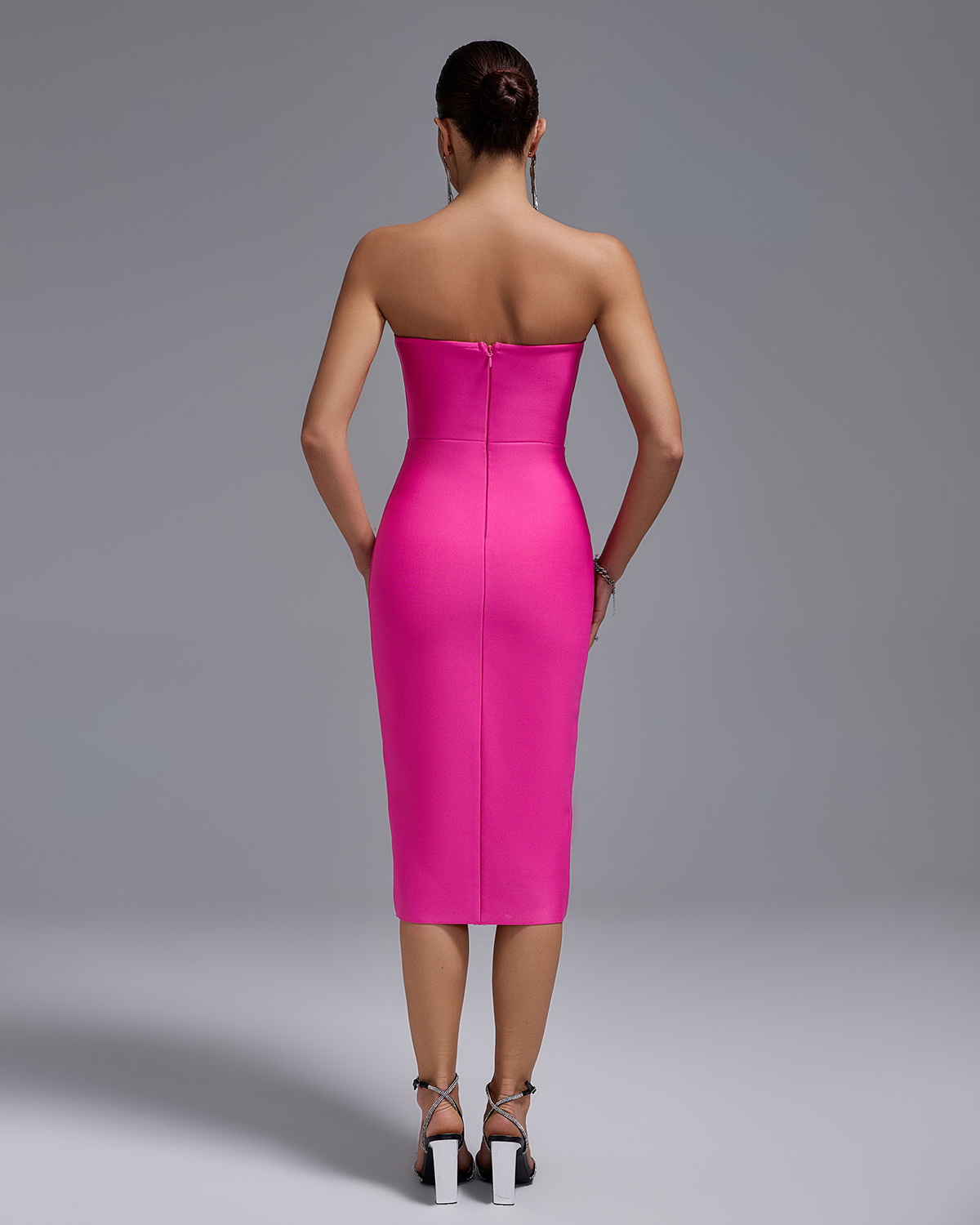 symmetrical dress design Symmetry Draped Evening Gown in Ivory