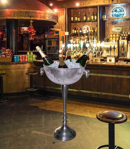 Floor Standing Antique Rustic Champagne <b>Bucket</b> Distressed Look Wine Cooler - Product Image 2