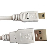Kabel Data Pengisian Cepat Mini USB PVC Braided untuk Power Bank, Kamera Mobil, Pemutar MP3, Hard Drive Mobile & Ponsel Android