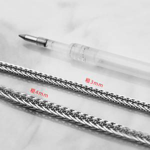 قلادة رجالي من الفولاذ المقاوم للصدأ ، قلادة معدنية ثقيلة ، مطلية بالذهب ، قلادة عظمية للرجال بالجملة - Product Image 6