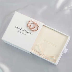 Изготовленный на заказ логотип картонный белый ювелирный подарок ожерелье ящик коробки пакет раздвижные кольца бумажная коробка с вставкой для упаковки ювелирных изделий - Product Image 6