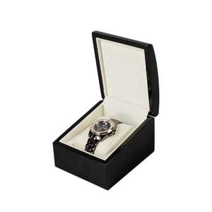 Caja de Reloj de Madera Rectangular Negra de Alta Gama, Ecológica, Personalizada, con Acabado Brillante, para Regalo Individual, DSO-1014 - Product Image 1