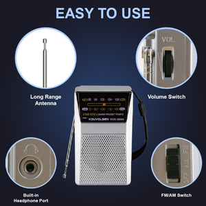 <span class=keywords><strong>Radio</strong></span> <span class=keywords><strong>transistor</strong></span> portable AM FM, petite <span class=keywords><strong>radio</strong></span> portative, meilleure réception - Product Image 5