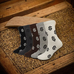 Nouvelles chaussettes décontractées pour hommes respirantes en coton, élasthanne et polyester pour l'automne, couleur blanche - Product Image 3