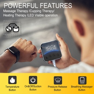 BEST Intelligent Breathing Vacuum Cupping Therapy <b>Machine</b> Remote Controller Cupping Device Electric Gua Sha Cupping Therapy - Product Image 5