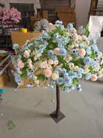 A207 Arbre artificiel de fleurs de cerisier, centres de table en soie, fausses fleurs de Sakura, roses blanches, décoration de table de mariage, présentation pour événements et fêtes