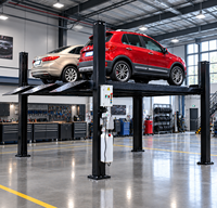 Système de levage hydraulique de stationnement à 4 poteaux double largeur de haute qualité pour garage, équipement de levage automobile avec certification CE
