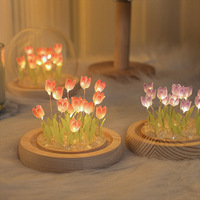 Kit de bricolage pour bougie de nuit en forme de tulipe, bouquet de fleurs, décoration de bureau faite à la main, cadeau d'anniversaire, kit de bienvenue pour les employés, articles cadeaux