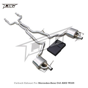Système de Catback d'échappement sport à soupape d'usine pour <span class=keywords><strong>mercedes</strong></span>-benz C43 <span class=keywords><strong>AMG</strong></span> 3.0T 2019-2024 304 tuyau d'échappement en acier inoxydable - Product Image 2