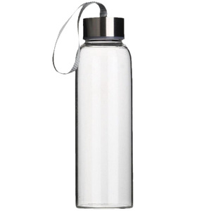 Bouteille d'eau transparente en plastique AS avec logo personnalisé et cordon de transport 300ml 400ml 500ml Bouteille à boire transparente portable - Product Image 6