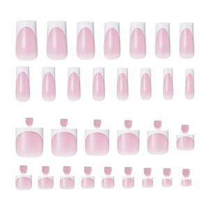 MyBeautyNails Ongles en gel souple à presser PMMA pour orteils et doigts, couvrance totale, style French - Product Image 6