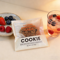 Sacs d'emballage personnalisés imprimés en plastique transparent mat dépoli thermoscellables pour aliments, bonbons, biscuits et gâteaux individuels avec design