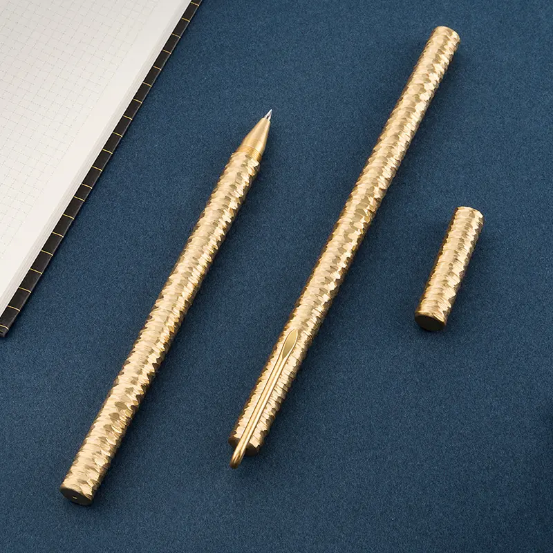 MAXERY-Bolígrafo de tinta de cobre puro, soporte de bola de latón Neutral, con buena firma, suave y limpia, promoción