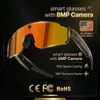 Lunettes de sport intelligentes SNT SOLIS avec caméra 8MP, enregistrement vidéo, lecteur de musique, contrôle par application, lunettes intelligentes IA 2026