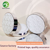 Boîte compacte vide pour poudre BB Air Cushion, avec miroir, pliable, ronde, en plastique de haute qualité