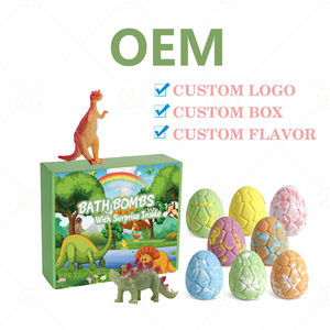 Lot de 8 bombes de bain écologiques et véganes en forme d'œuf de dinosaure, avec surprise œuf de dinosaure, senteurs variées, emballage personnalisé pour marque privée - Product Image 6