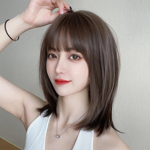 Perruque Courte <span class=keywords><strong>Femme</strong></span> Tendance Été – Bob <span class=keywords><strong>Mi</strong></span>-<span class=keywords><strong>Long</strong></span> Effet Naturel Cheveux Synthétiques Haute Température Ondulés - Product Image 2