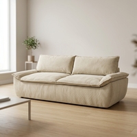 Canapé Jiabaijia sans assemblage requis, prêt à l'emploi, avec coussin en mousse haute résilience, idéal pour chambre, appartement, bureau, hall, villa