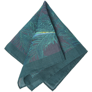 Pañuelo de tul palestino con patrón de pájaros en Bambú, pañuelo de bolsillo de lino puro con dobladillo enrollado a mano emitido - Product Image 4