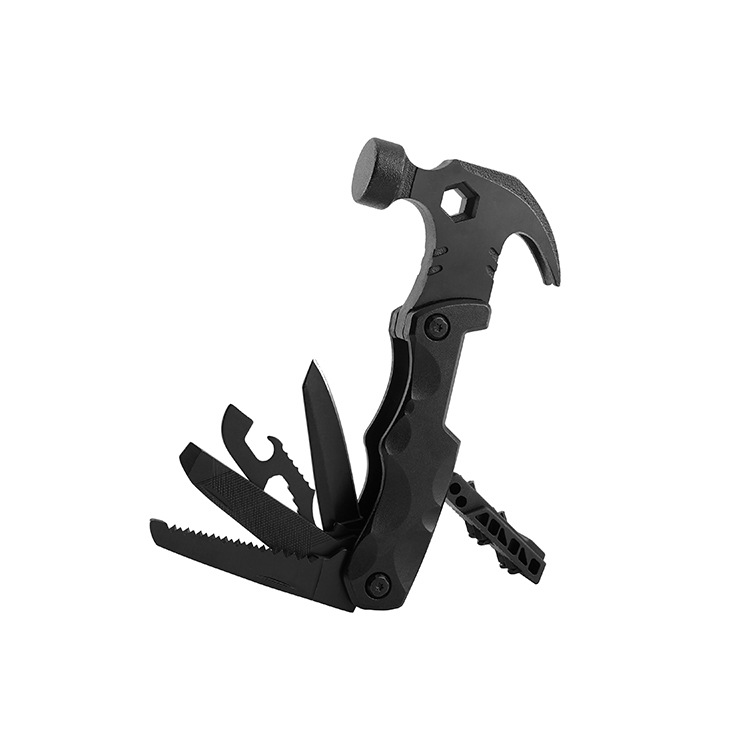 Outdoor Emergency Tool Bicycle Tool Claw Hammer Survival Kit Multi Tool Hammer With Black Coating