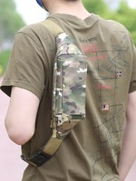 Tas Pinggang Pria Baru Grosir Pabrik, Tas HP Multifungsi, Tas Selempang Dada Outdoor Kasual Sporty Motif Kamuflase