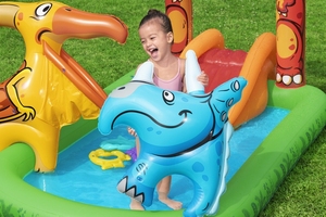 Centro de juegos inflable personalizado de fábrica para niños PVC Dinosaur Kid Play Pool con rociador incorporado <span class=keywords><strong>Bestway</strong></span> 53160 - Product Image 5