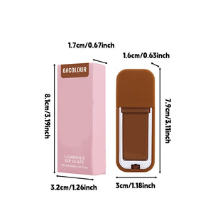 Gloss à lèvres liquide minéral à base de plantes, brillant et transparent, longue tenue, waterproof, facile à appliquer, non décolorant, pour des lèvres lisses et brillantes - Product Image 6