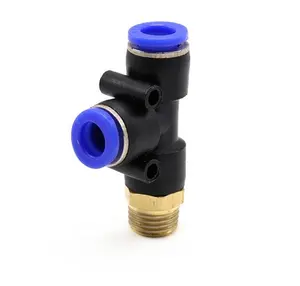 PD "raccords pneumatiques 4mm à 12mm Tube de tuyau 1/4" 1/8 "3/8" 1/2 "BSP filetage mâle en forme de T connecteur d'air coupleur de tuyau