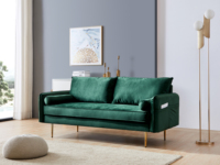 Foshan 3P sièges capacité modulaire canapé vert cadre en bois massif meubles canapé ensemble maison bureau canapé sectionnel en gros