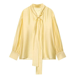 TAOP&ZA <span class=keywords><strong>Camicia</strong></span> da <span class=keywords><strong>Donna</strong></span> a Maniche Lunghe <span class=keywords><strong>con</strong></span> Fiocco, Stile Casual e Versatile Europeo e Americano, Nuova Collezione Primavera 2026 - 4786024 - Product Image 2