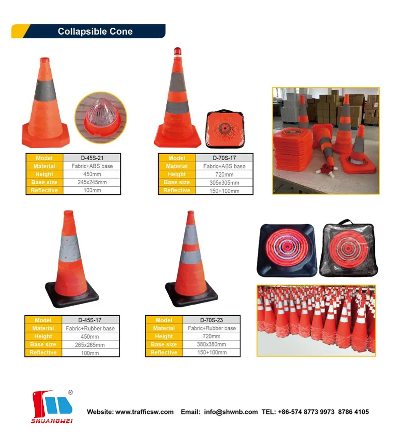 Cones De Tráfego Dobráveis Multi-Purpose Cones De Estacionamento De Estrada De Segurança Fluorescente Laranja Pop Up Cones De Segurança Reflexivos De Emergência