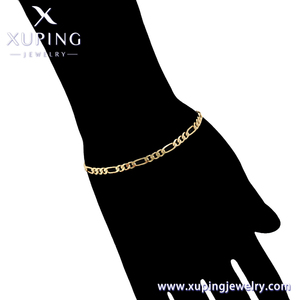 X000723870 เครื่องประดับ Xuping สร้อยข้อเท้าแบบโซ่คิวบา ยาวและสั้น แฟชั่น ชุบทอง 14K - Product Image 6