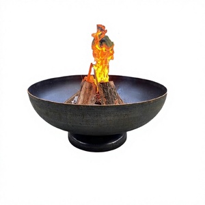 Pozo de fuego de barbacoa de Color negro de Metal tamaño personalizado hoguera de forma redonda para accesorios de decoración de hogar y jardín - Product Image 1
