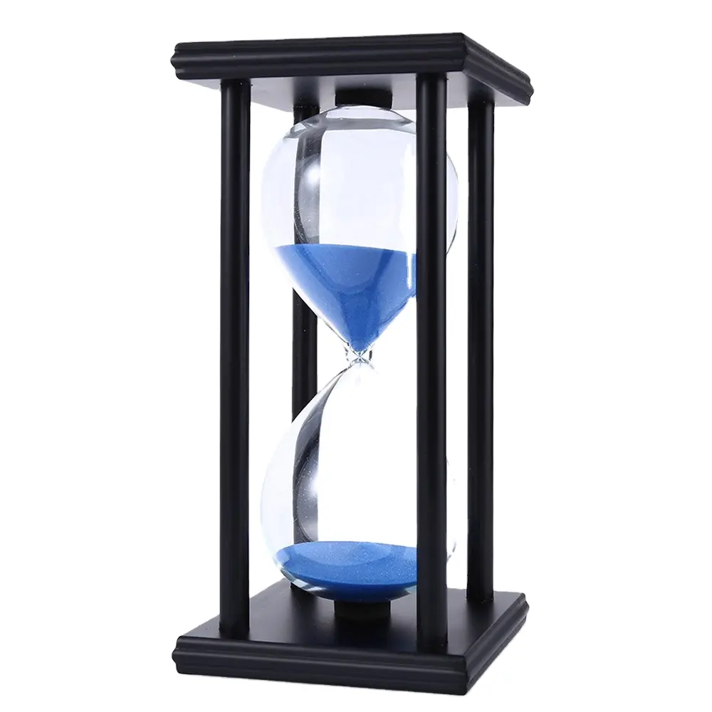 30/60 मिनट Hourglass रेत टाइमर रसोई स्कूल आधुनिक लकड़ी घंटा ग्लास Sandglass रेत घड़ी