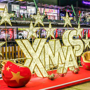 Büyük Noel Topları Dev Dış Mekan Süsü Oturma Dekorasyon Malzemeleri Alışveriş Merkezi Süsü Sandalye Fiberglas Dinlenme Topu Etkinlik - Product Image 4