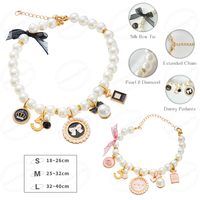 Collier pour chien en perles de luxe, collier pour chat avec strass, collier de mariage pour chat design
