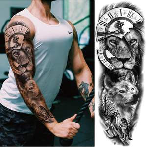 Grandi adesivi da uomo con braccio impermeabile per tatuaggio Body Art temporaneo finto <span class=keywords><strong>Tatoo</strong></span> - Product Image 4