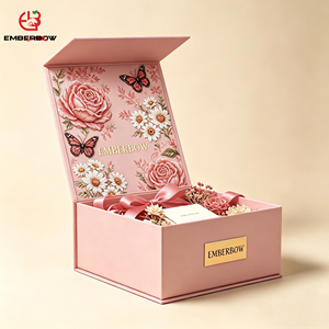 EBB Premium Luxury Eco-Friendly Reusable Recyclable Magnetic Closure <b>Gift</b> Box Matte Rigid Paper Foldable Custom Logo <b>Pink</b> Box - Product Image 1