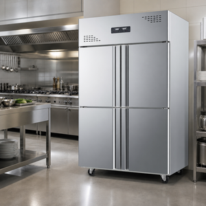 Refrigerador Comercial Vertical de Acero Inoxidable de <span class=keywords><strong>4</strong></span> Puertas para Cocina - Product Image 1