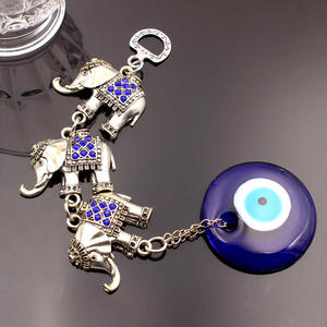 Adorno de elefante con diseño de <span class=keywords><strong>Mal</strong></span> de Ojo para decoración <span class=keywords><strong>del</strong></span> coche, amuletos de Metal para pared, coche, hogar, jardín, granja, 3 unidades - Product Image 3